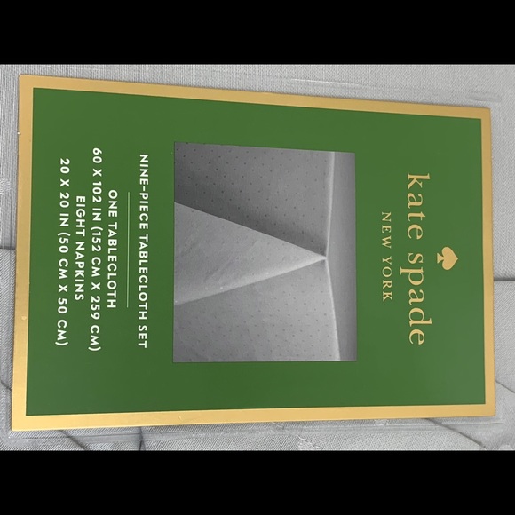Grey Kate Spade table linens NEW - Picture 2 of 4